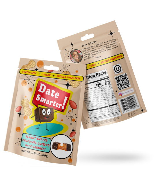 Peanut Butter Chocolate Covered Date Caramels